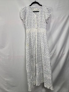 LoveShackFancy Tamsin Blue Dress Size 4 with stains / fabric pull / hole - Picture 1 of 9