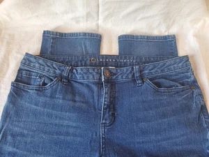 Jeans donna LC Lauren Conrad taglia 14 skinny caviglia vita media elasticizzato 5 tasche - Foto 1 di 13