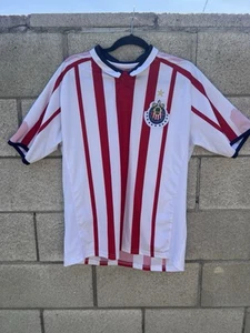 Club Deportivo Guadalajara Jersey Adult L White Red Stripe Soccer - Picture 1 of 7