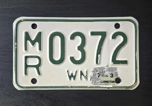 Original Washington 1966-67 Motorrad Kennzeichen - MR 0372 - Top Zustand - Bild 1 von 2