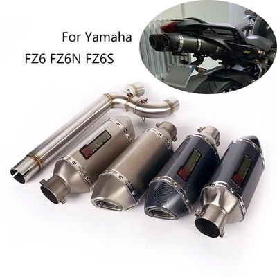 Puntas de escape para Yamaha FZ6 FZ6N FZ6S motocicleta 2 51 mm tubo silenciador 2004-2011 Foto 1 de 4