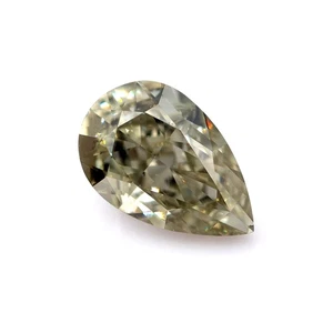 0.22 Ct. Natural Fancy Light Grayish Greenish Yellow Loose Diamond Pear VVS2 GIA - Picture 1 of 7