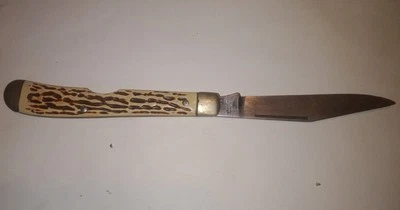 Navaja de bolsillo colonial vintage de 7 1/4". Hueso sintético. Foto 1 de 4