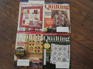 LOT of 4 Fons & Porter's Love of Quilting Magazines  UNCUT Quilting Patterns - Imagen 1 de 1