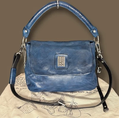 A.S.98 Oceanic Blue Italian Leather Purse Handbag Shoulder Bag EUC Crossbody - Image 1 of 4