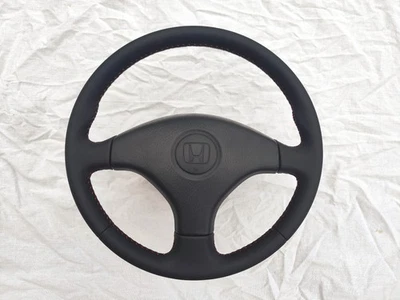 Honda Civic EK JDM Black New Leather Steering Wheel CTR EK3 EK4 Type R VTI SIR - Bild 1 von 4