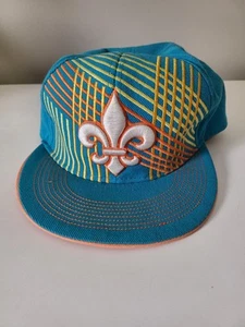 KBETHOS Fleur-De-Lis Louisiana NOLA Flat Bill Fitted Sz Xl Ball Cap Embroidered - Picture 1 of 8