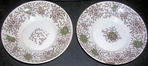2 STAFFORDSHIRE Doll Dishes, DINTY Pattern, c1844, GODWIN - Picture 1 of 2