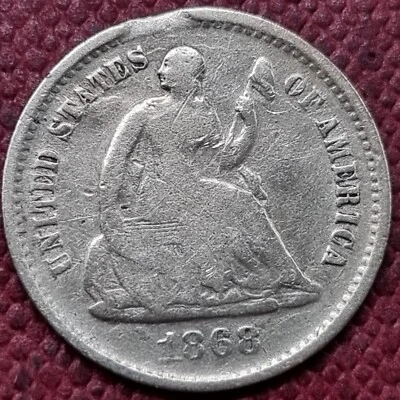 1868 S Seated Liberty Half Dime 5c Better Grade #82171 - Image 1 of 2