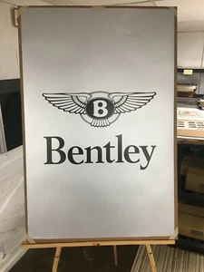 Vintage 1980 Bentley Logo Poster. Rare Print. Great addition to your collection. - Picture 1 of 8