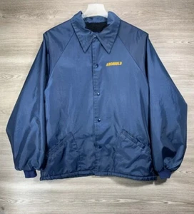 Vintage 70s Starter Jacket Archbold Ohio Track and Field Coach Coat - Picture 1 of 11