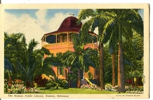 Bahamas Nassau - Public Library 1957 cover on postcard - Picture 1 of 4
