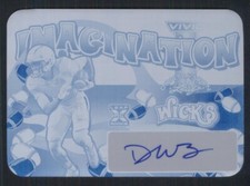 2023 Leaf Vivid Dontayvion Wicks auto Imagination printing plate 1/1 Packers WR