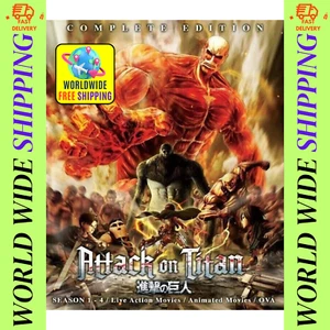Attack on Titan Complete Anime DVD Collection: Seasons 1-4 + 2 Movies + 8 OVA - Picture 1 of 13