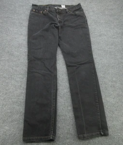 Vintage Levis 507 Jeans Womens 13 M Jr Black Y2K Superlow Slim Fit (FITS 33x32) - Picture 1 of 15