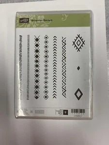 Stampin Up Bohemian Borders Retired Photopolymer Stamp Set Of 9 - Picture 1 of 3