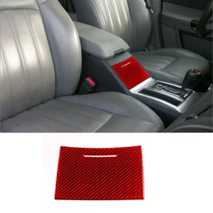 For Chrysler 300 Red Carbon Fiber Central Console Storage Box Panel Decor Trim - Picture 1 of 11