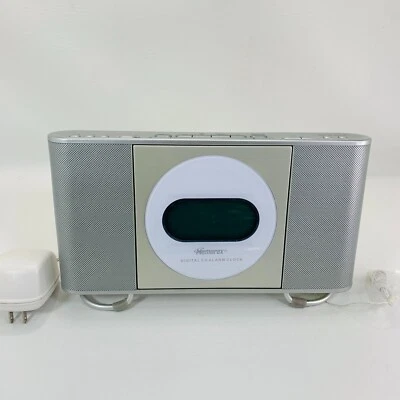 Цифровые часы Memorex радио двойной будильник с фронтальной загрузкой проигрыватель компакт-дисков MC7101 не протестированы - Изображение 1 из 4