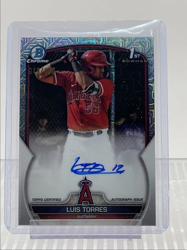 LUIS TORRES 2023 BOWMAN CHROME 1ST HTA CHOICE AUTOGRAPH AUTO /150 Q1691
