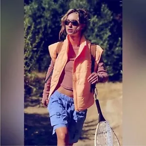 Free People Movement Pippa Packable Vest Neon Orange Size M - Picture 1 of 12