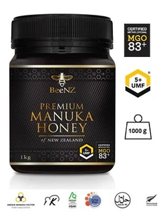 NUEVA miel de Manuka 80+ BeeNZ | de Nueva Zelanda | MGO 83 mg/kg | UMFTM5+ | 1000 g NUEVO - Imagen 1 de 10