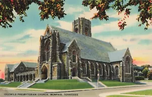 Idlewild Presbiterian Church Memphis, Tennessee 1940 CARTOLINA VINTAGE LINO - Foto 1 di 2