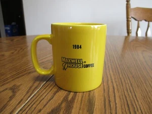 SELTEN 1984 MAXWELL HOUSE KAFFEEBECHER GELB A LITTLE COUNTRY BISKITS IM MUND - Bild 1 von 6