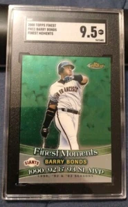 Barry Bonds 2001 Topps Finest MOMENTS-MVP Seasons REFRACTOR #FM11 SGC 9.5 Mint+ - Picture 1 of 3