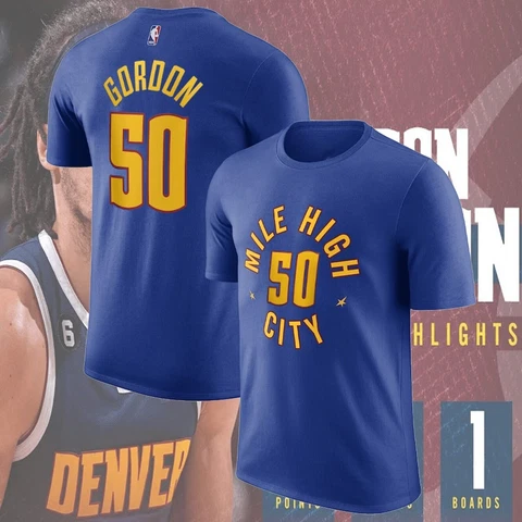 Aaron Gordon #50 Denver Nuggets NBA Name & Number T-Shirt Sport Team Gift Men Cover