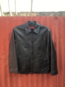 VTG RARE levi's Red Tab Medium-95 brown zip up Blouson leather Jacket size M - Picture 1 of 16
