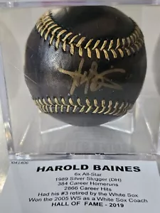 Harold Baines Autographed/Signed Baseball TRISTAR Black Platinum 1/6 - Picture 1 of 7