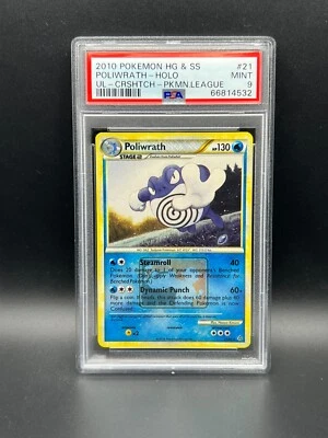 Pokemon PSA 9 MINT Poliwrath 21/95 Regional Championships Promo Holo 2010 S#4532 - Image 1 of 2