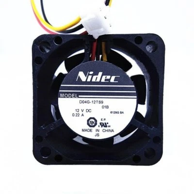 Nidec D04G-12TS9 DC 12V 0.22A 4020 40*40*20mm 4CM 3-wires cooling fan - Image 1 of 3