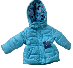 Baby Girls Falls Creek Blue Hooded Winter Coat Jacket Size 12 mos NWT - Picture 1 of 7