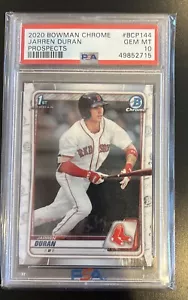 2020 1st Bowman Chrome Jarren Duran PSA 10 GEM MINT 144 Boston Red Sox - Picture 1 of 2