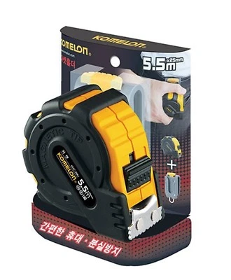 KOMELON Rubber Jacket Tape Measure Magnetic Tip KMC-25RJH with Holder 5.5Mx25mm - Image 1 of 3