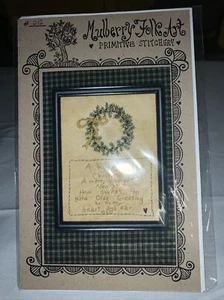 Mulberry Folk Art Primitive Stitichery Pattern  - Picture 1 of 3