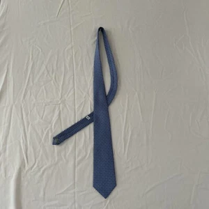 Peugeot Tie Men's 100% SOIE (Silk) Blue Made in France - Picture 1 of 4