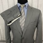 J. HIlburn 45R - W35 x L32 Gray Guabello Wool Classic Fit 2-Piece Suit
