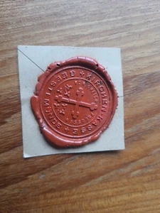 Wachssiegel  Siegel ca 3 cm Kirchen Kasse Geestemünde - Bild 1 von 3