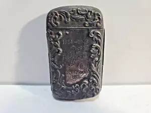 Cassaforte vintage Winnebago 1904 argento ornato fiammiferi supporto Vesta 6790/31 - Foto 1 di 10