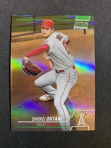 2022 Stadium Club Chrome Shohei Ohtani Green Refractor #/99 - Pack Fresh