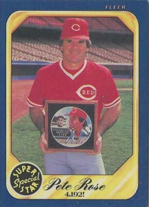 Pete Rose - Fleer #628 1986 - Super Star Special 4.192 - casi nuevo - Imagen 1 de 2