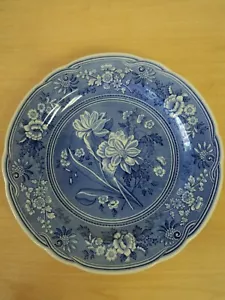 SPODE Blue Room Collection Floral Plate Blue & White CHINA 10-1/2" - Picture 1 of 7