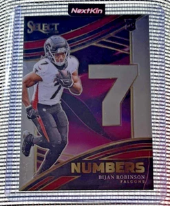 2023 Panini Select Bijan Robinson Numbers RC #NMB-BRO Atlanta Falcons - Picture 1 of 2
