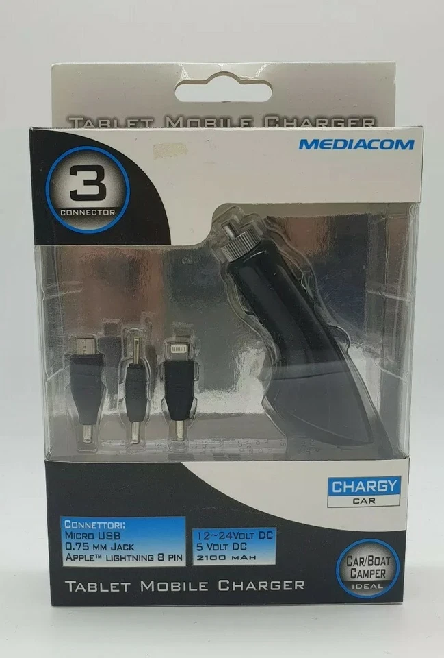 Caricabatterie AUTO BARCA USB Ipad/Iphone/Tablet/Smartphone MEDIACOM