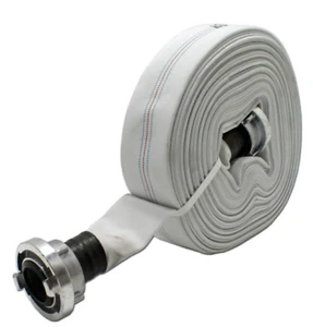 Bauschlauch 30m mit Storz D - 25mm Flachschlauch Rollschlauch Feuerwehrschlauch - Bild 1 von 2