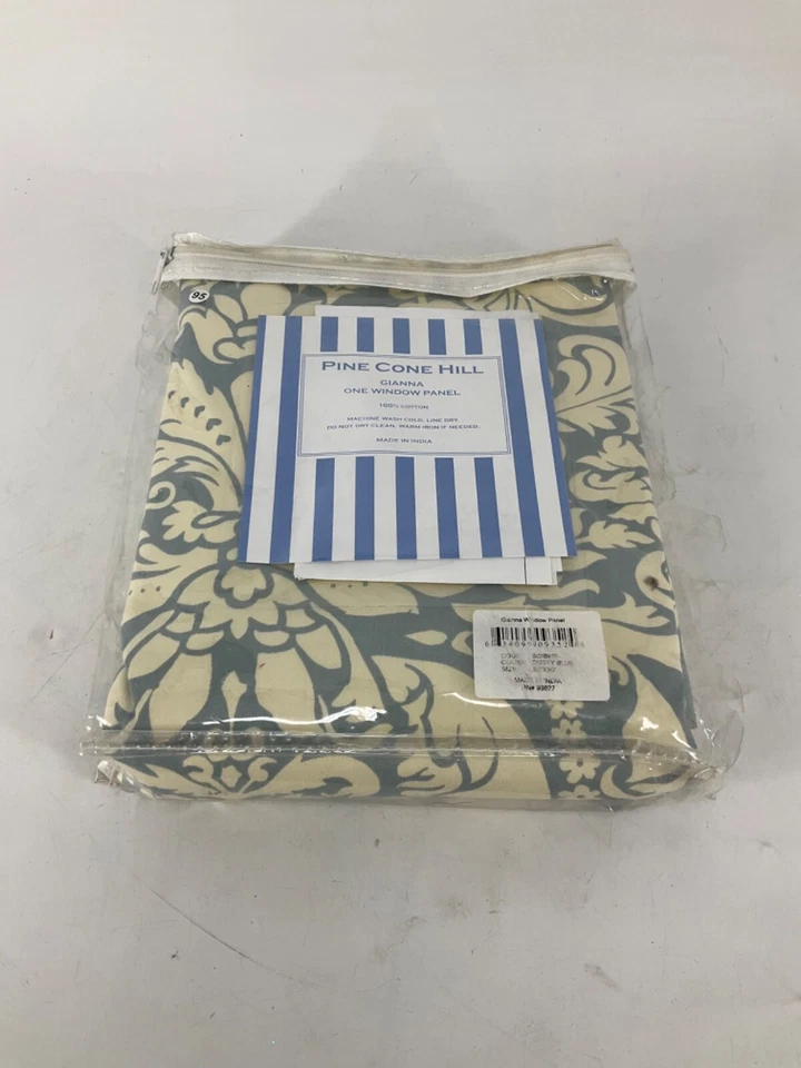 RARO Panel Cortina Pine Cone Hill Gianna 50" x 90" Estampado Paisley Azul Polvoriento NUEVO Foto 1 de 4