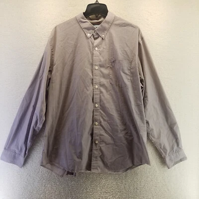 Dockers Shirt Mens Extra Large Khaki Button Up Collar Stretch Pocket Long Sleeve - Image 1 of 4