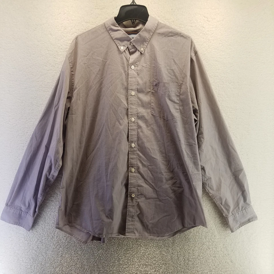 Dockers Shirt Mens Extra Large Khaki Button Up Collar Stretch Pocket Long Sleeve - Image 1 of 4